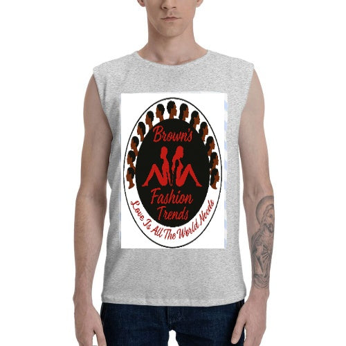 Men's Branded Sleeveless T-Shirt