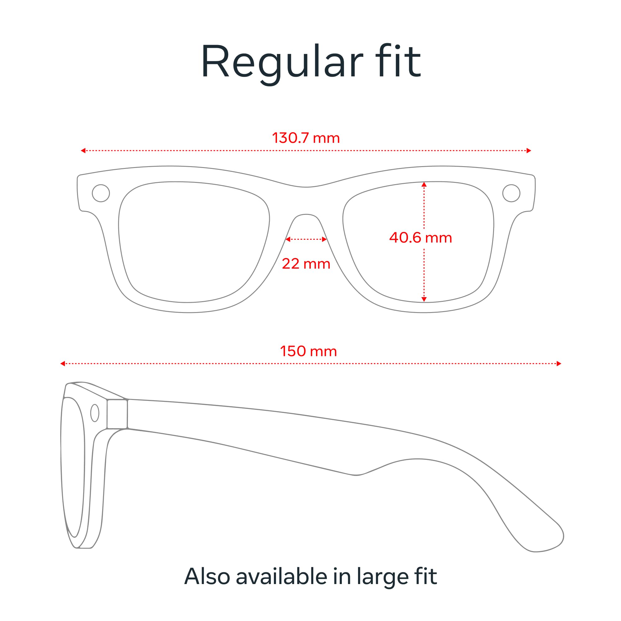 Ray-Ban Meta (Gen 1), Wayfarer, Smart AI Glasses for Men & Women