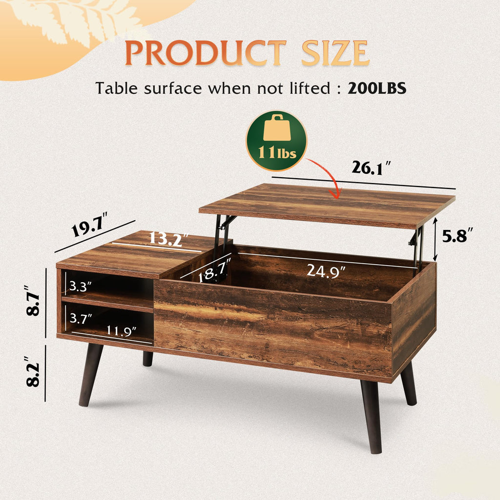 WLIVE Lift Top Coffee Table