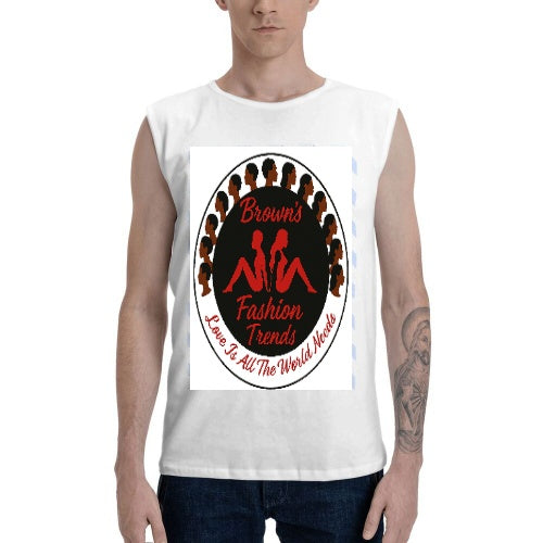 Men's Branded Sleeveless T-Shirt